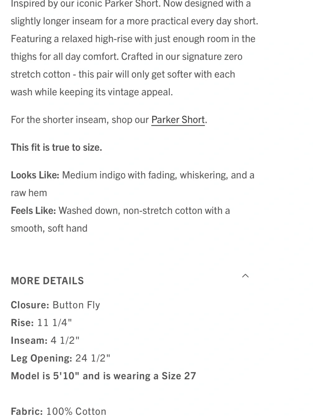 Agolde Parker Long Short in Skywave Denim Blue